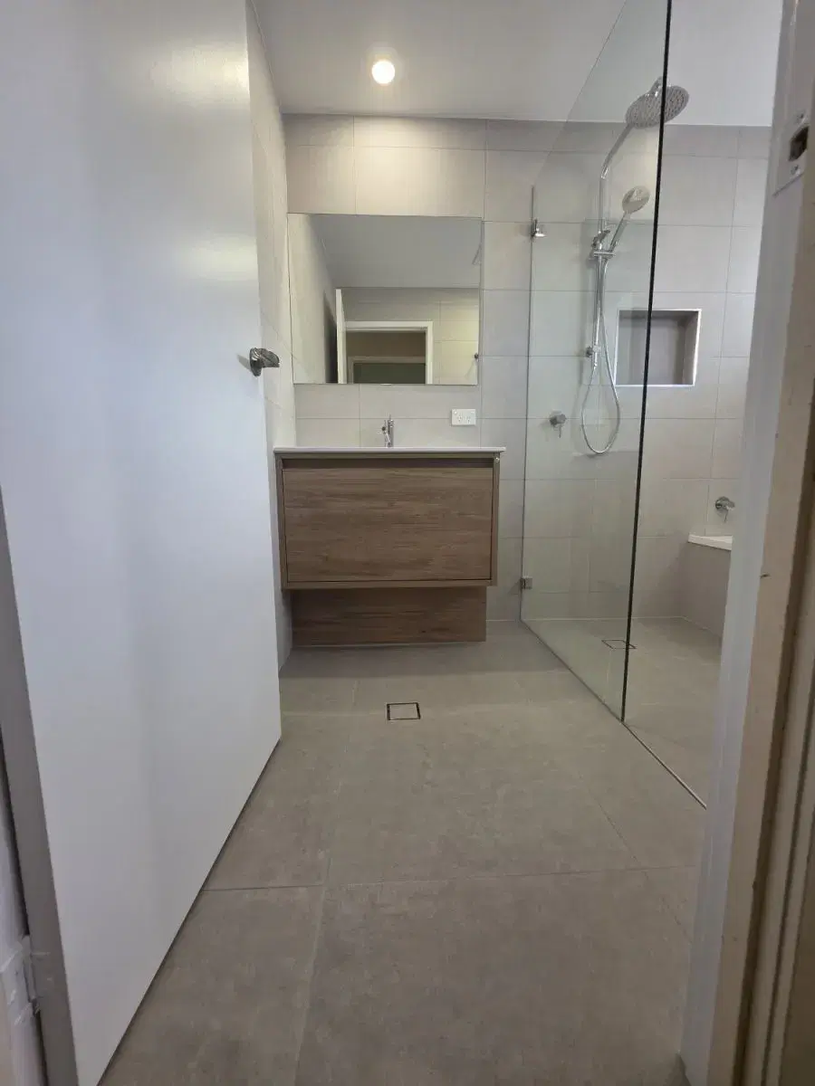 Completed Brookfield bathroom viewed from the doorway