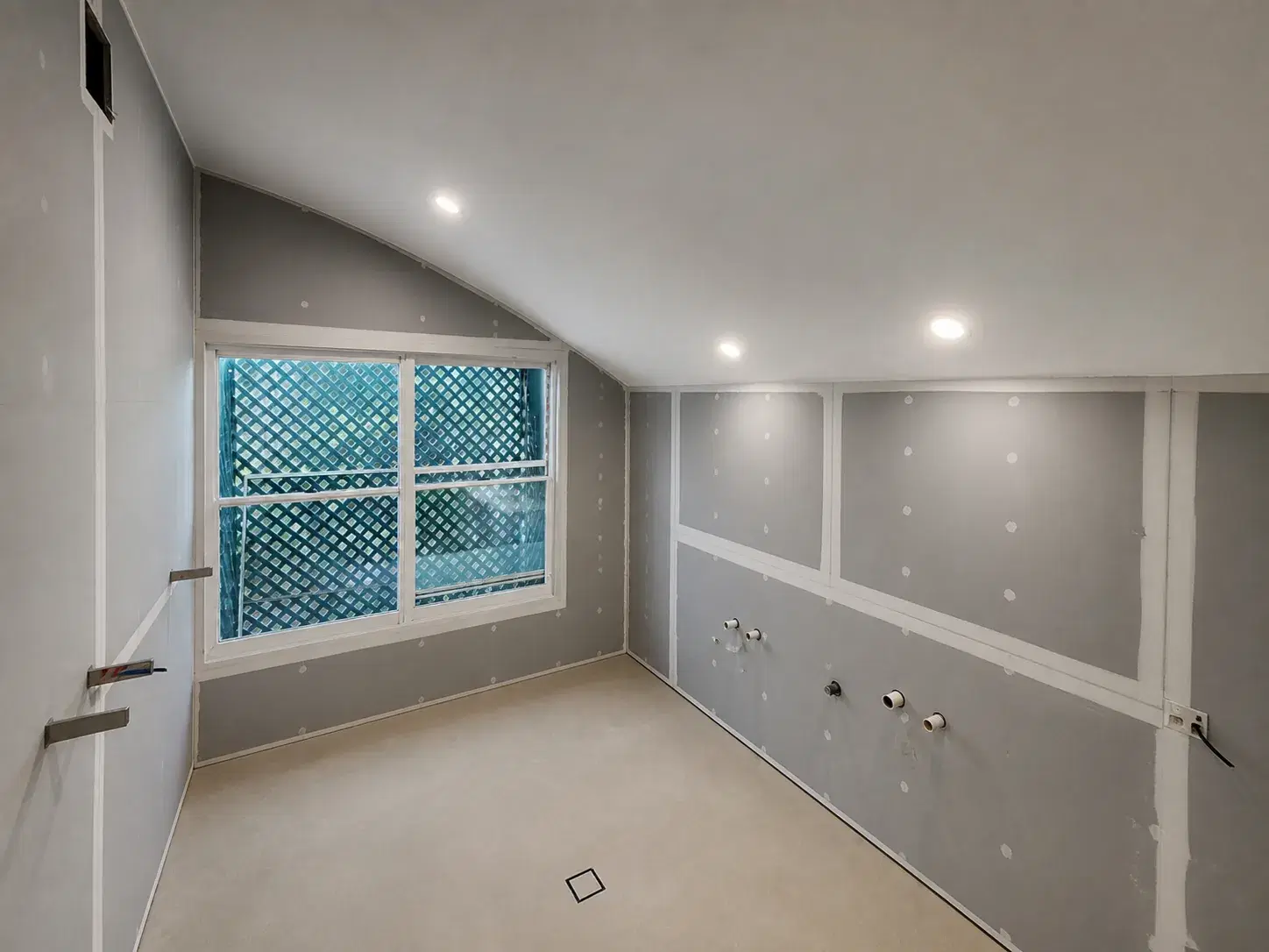 Sheet, form falls & prepare stage of a ensuite renovation in Brisbane