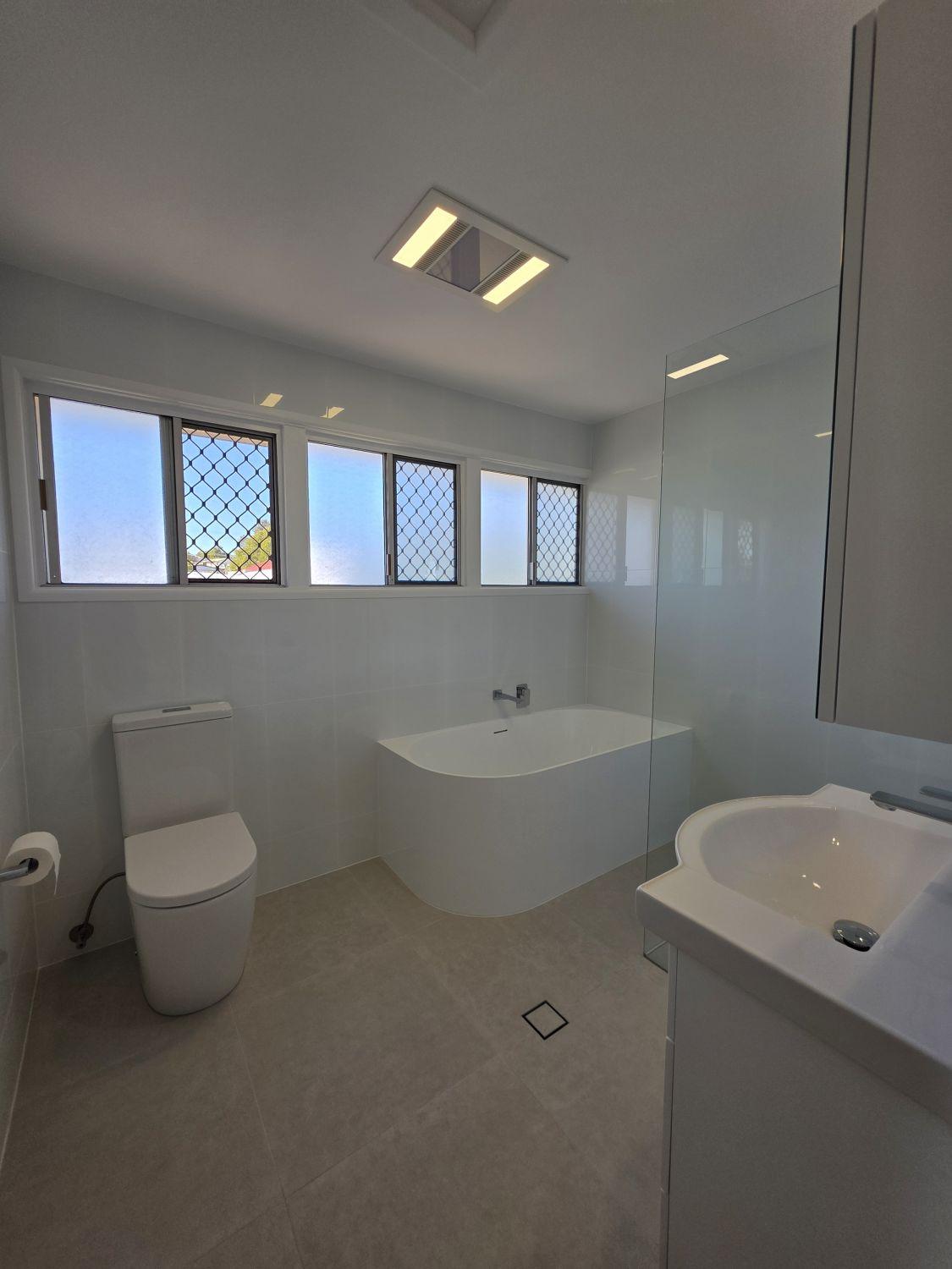 Inala bathroom after renovation with open sightlines across the room