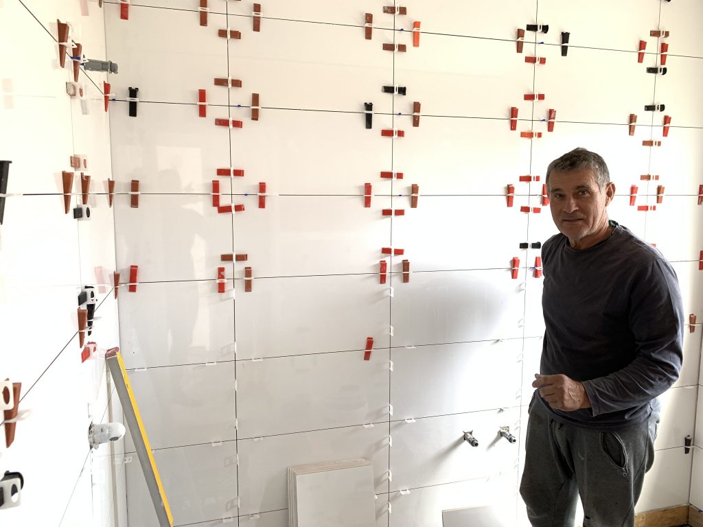 shower renovation in progress