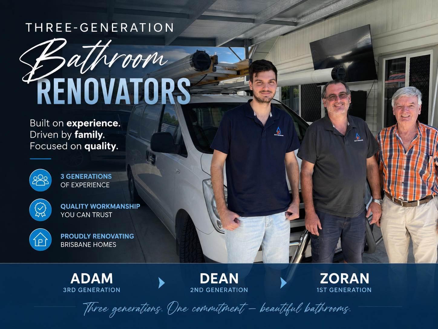 Best Brisbane Bathrooms Team Adam, Dean and Zoran