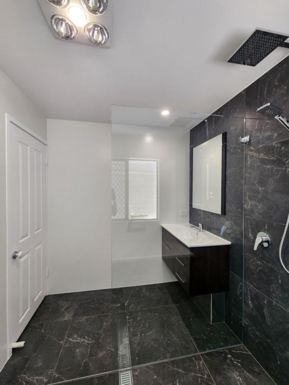 Stylishly renovated bathroom in Brisbane’s Carseldine suburb showcasing contemporary design, elegant fixtures, and bright, spacious interiors